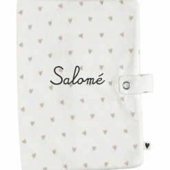 Protège carnet de santé Gaze Coeurs (personnalisable)