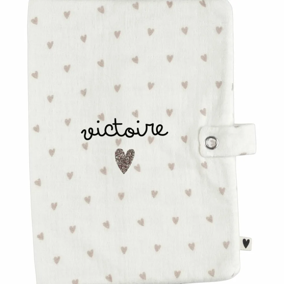 Protège carnet de santé Gaze Coeurs (personnalisable)