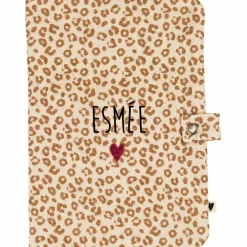 Protège carnet de santé Gaze Léopard (personnalisable)