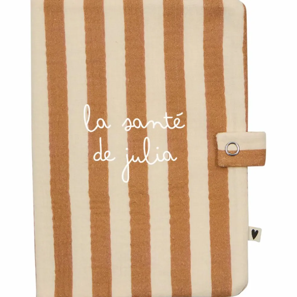 Protège carnet de santé Rayures Larges (personnalisable)