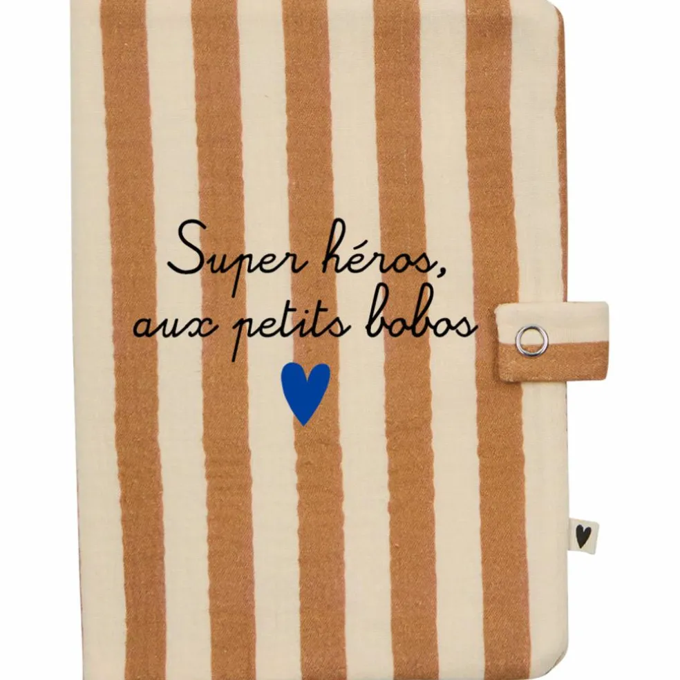 Protège carnet de santé Rayures Larges (personnalisable)