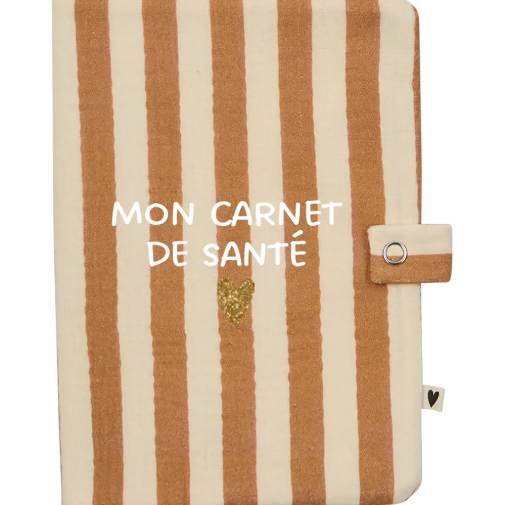Protège carnet de santé Rayures Larges (personnalisable)