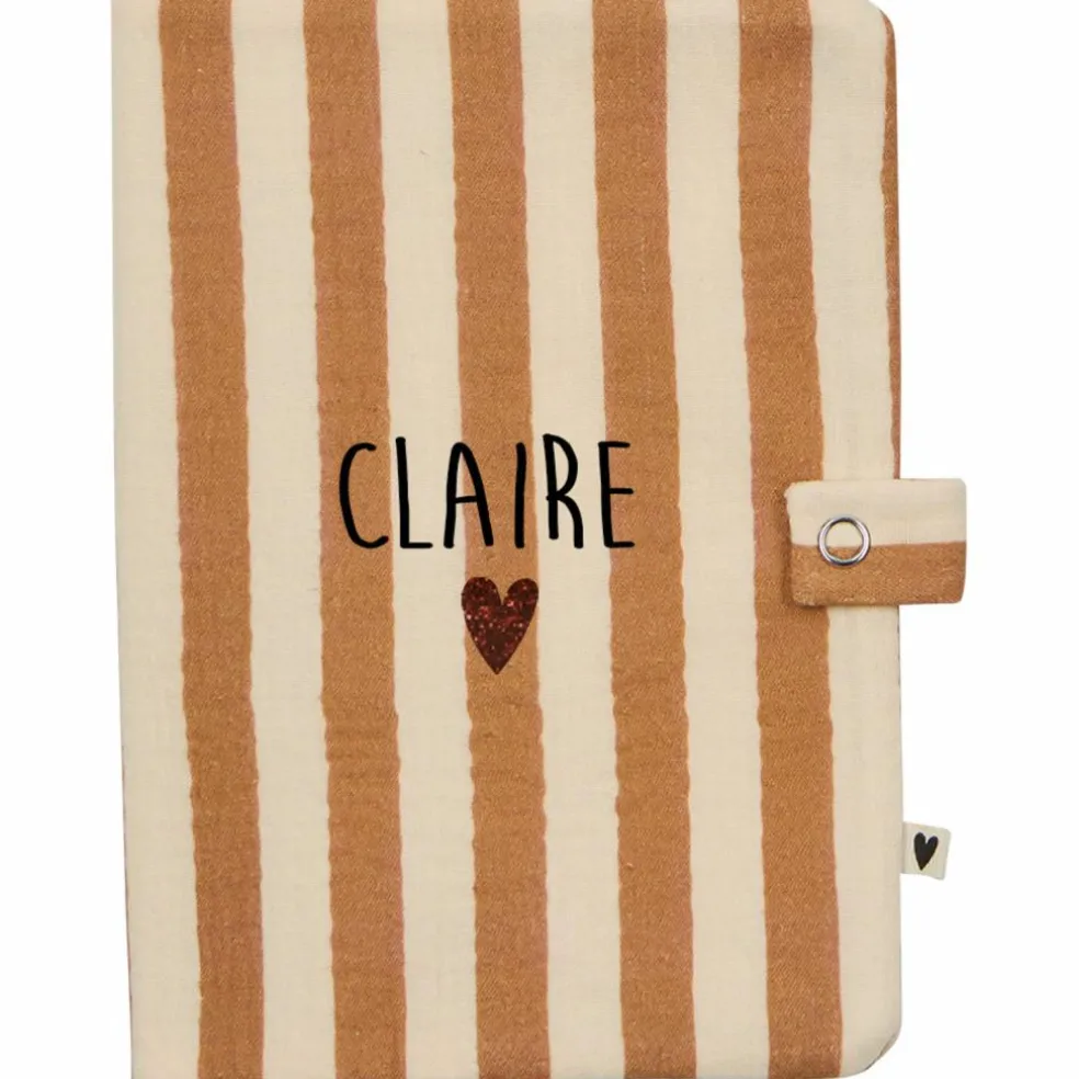 Protège carnet de santé Rayures Larges (personnalisable)