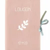Protège carnet de santé rose poudré (personnalisable)