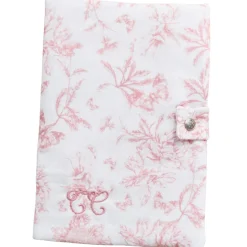Protège carnet de santé Toile de Jouy rose