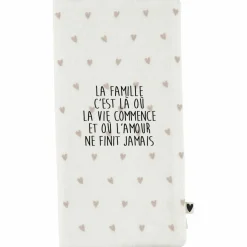 Protège livret de famille Gaze Coeurs (personnalisable)