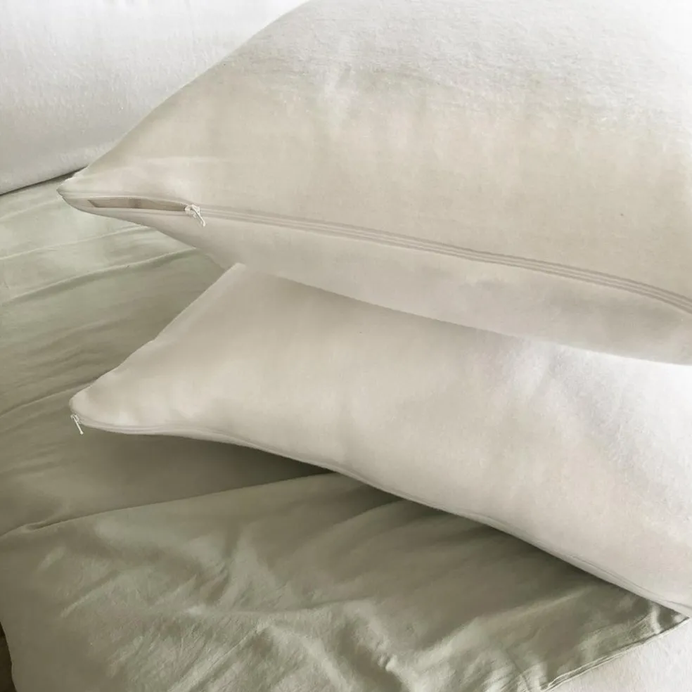 Protège oreiller flanelle de coton bio (40 x 60 cm)