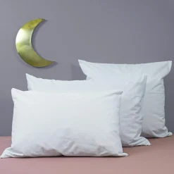 Protège oreiller imperméable en coton bio blanc (40 x 60 cm)