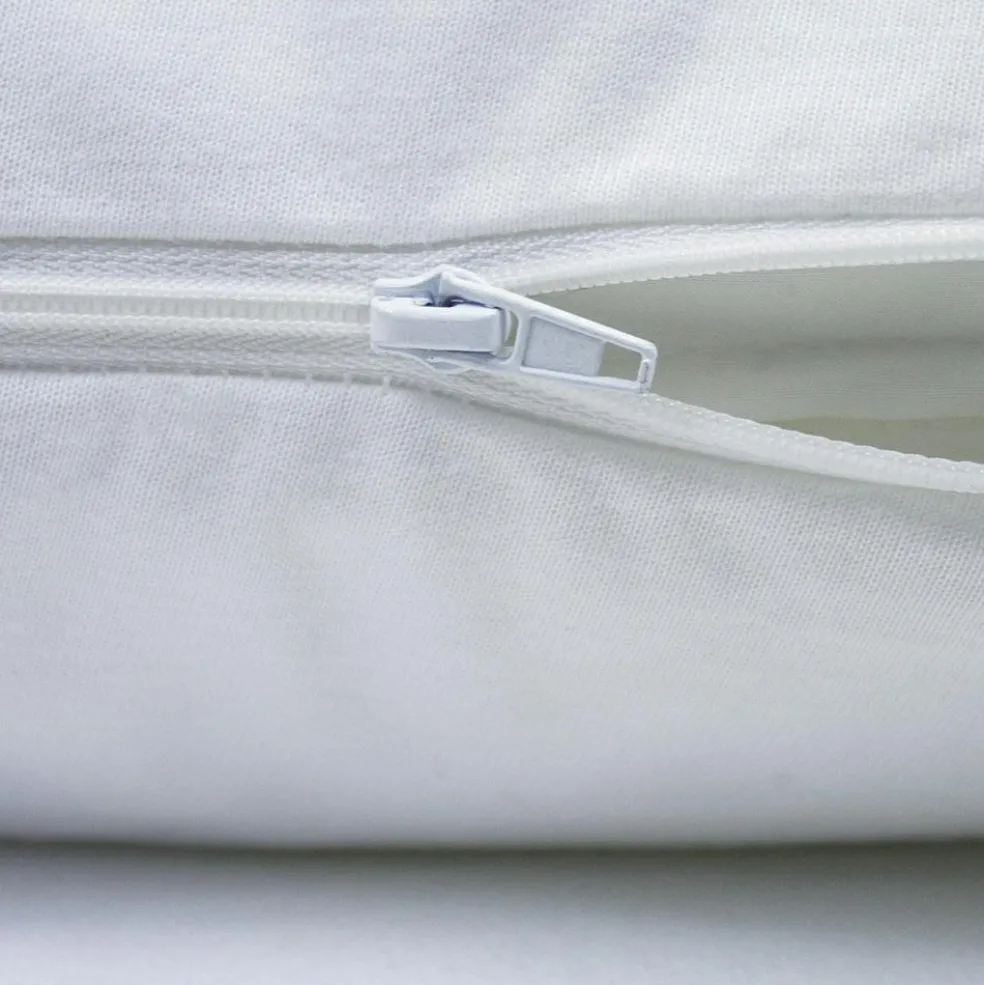 Protège oreiller imperméable en coton bio blanc (40 x 60 cm)