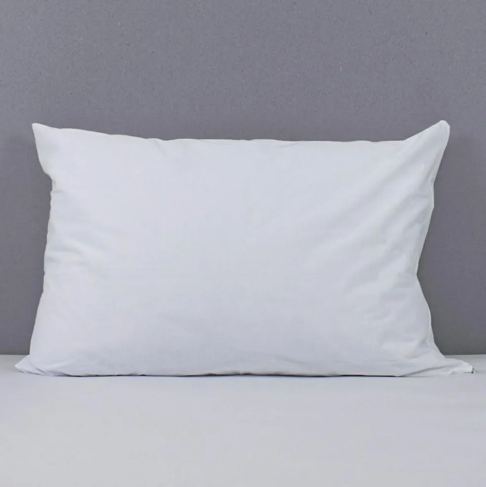 Protège oreiller imperméable en coton bio blanc (40 x 60 cm)