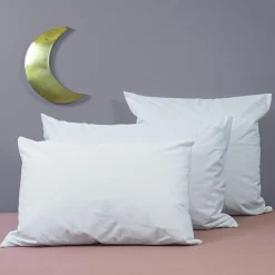 Protège oreiller imperméable en coton bio blanc (50 x 70 cm)