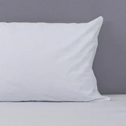 Protège oreiller imperméable en coton bio blanc (50 x 70 cm)