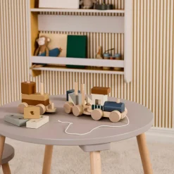 Présentoir à livres Star Gris-Moutarde