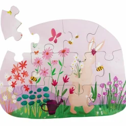 Puzzle à forme les fleurs de Mrs. Rabbit (12 pièces)