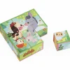 Puzzle cubes en bois Animaux de la Ferme