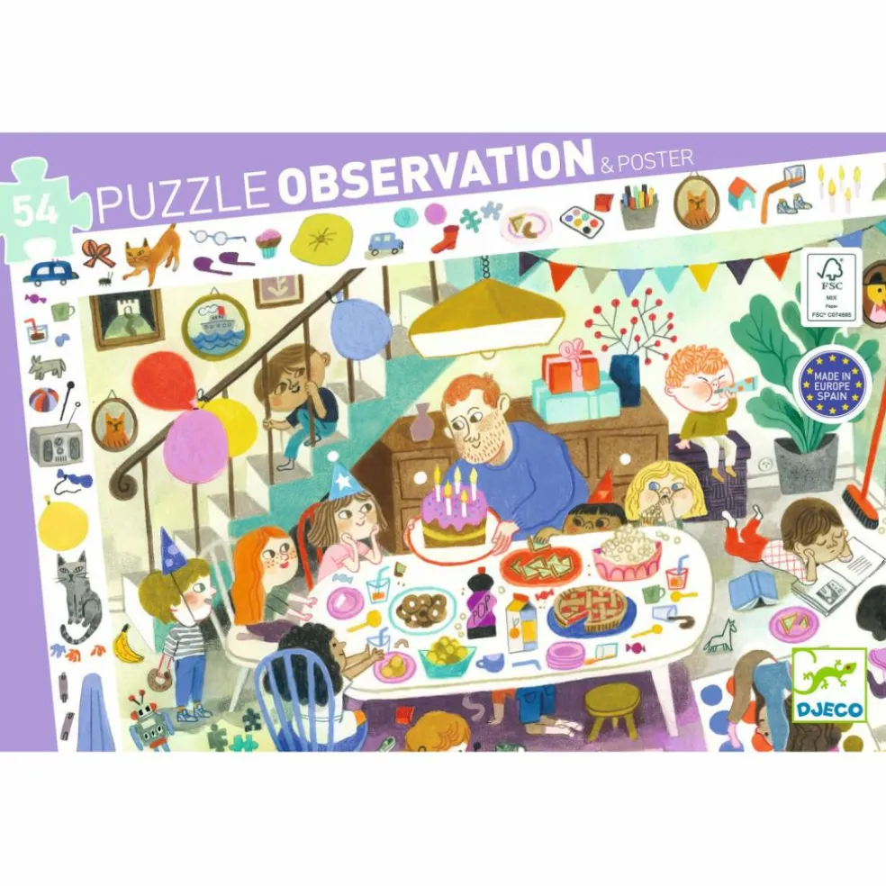 Puzzle d'observation La fête d'anniversaire (54 pièces)