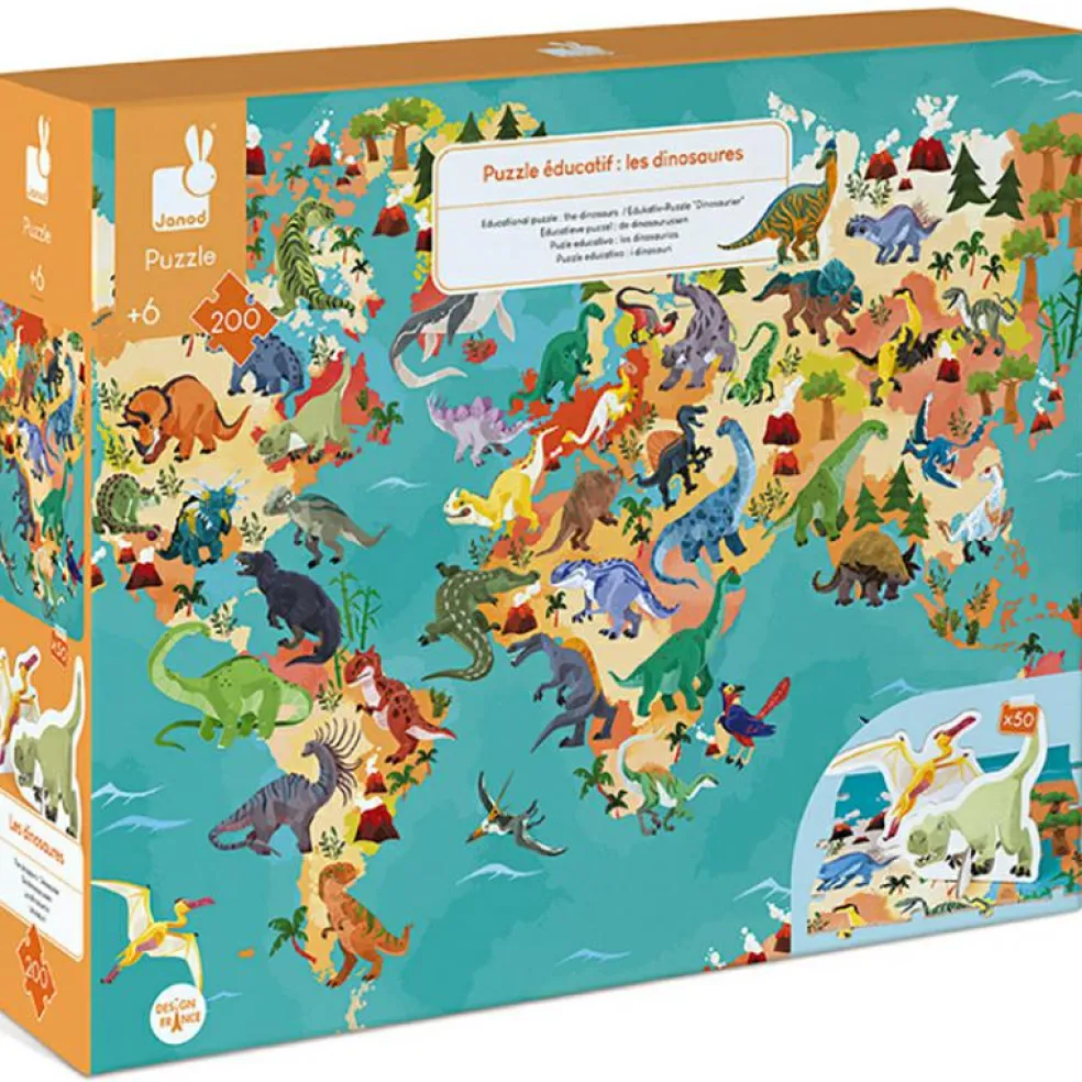 Puzzle éducatif géant Les dinosaures (200 pièces)