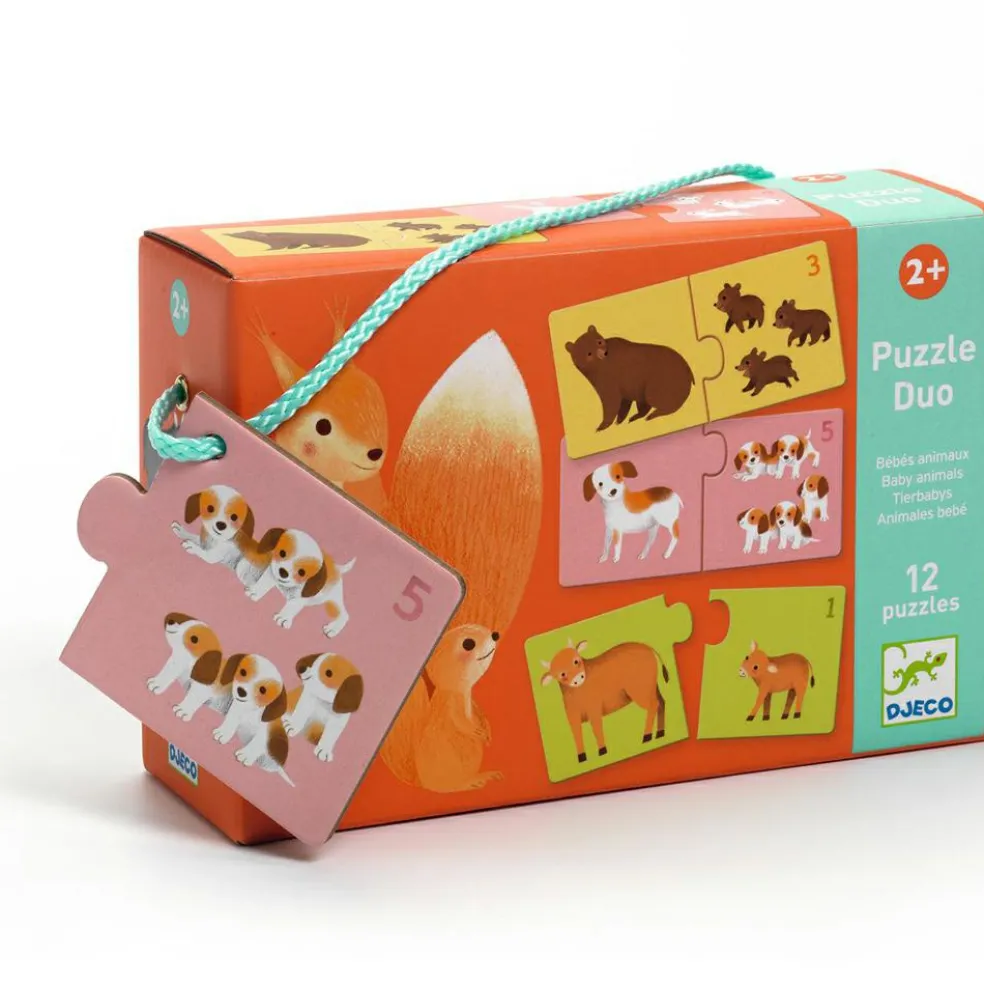 Puzzle duo-trio Bébés animaux (24 pièces)