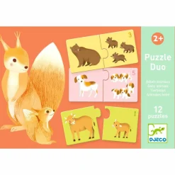 Puzzle duo-trio Bébés animaux (24 pièces)