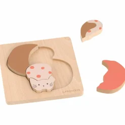 Puzzle en bois 2 pièces Little Mateys Chat-Cochon d'Inde