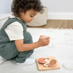 Puzzle en bois 2 pièces Little Mateys Chat-Cochon d'Inde