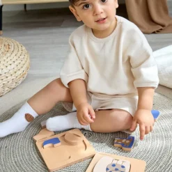 Puzzle en bois 2 pièces Little Mateys Chien-Oiseau