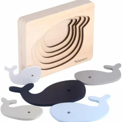 Puzzle en bois Baleine (6 pièces)