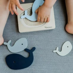 Puzzle en bois Baleine (6 pièces)