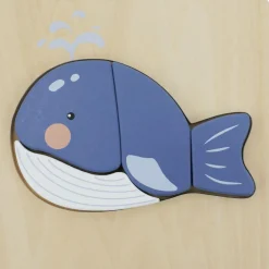 Puzzle en bois Baleine (4 pièces)