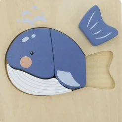 Puzzle en bois Baleine (4 pièces)