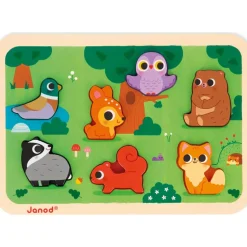 Puzzle en bois Chunky La forêt (8 pièces)