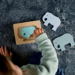 Puzzle en bois Eléphant (6 pièces)
