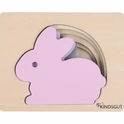 Puzzle en bois Lapin (6 pièces)