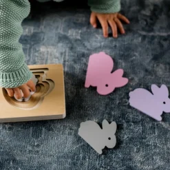 Puzzle en bois Lapin (6 pièces)