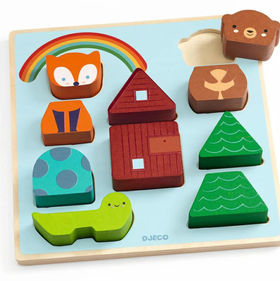 Puzzle en relief Puzz & Match Rainbow (11 pièces)