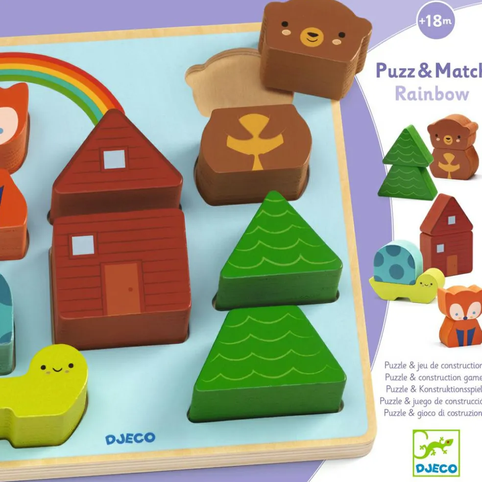 Puzzle en relief Puzz & Match Rainbow (11 pièces)