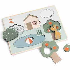 Puzzle encastrable Deer friends Multicolore