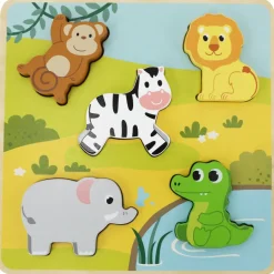 Puzzle tactile Savane (5 pièces)