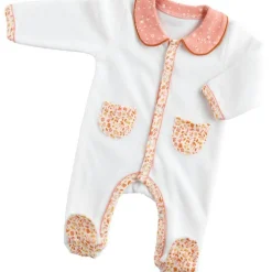 Pyjama chaud à col floral Esmée (1 mois)