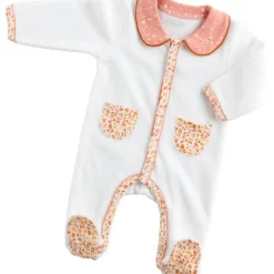 Pyjama chaud à col floral Esmée (naissance)