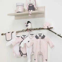 Pyjama chaud Miss Fleur de Lune rose (1 mois)