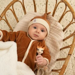 Pyjama en velours camel Sophie la girafe (3 mois)