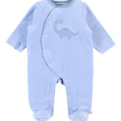 Pyjama en velours dino aqua (3 mois)