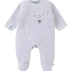 Pyjama en velours gris ours (12 mois)