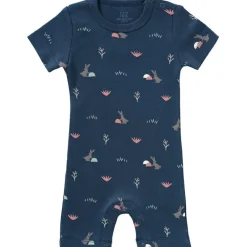 Pyjama léger en coton bio Rabbit mood indigo (3-6 mois : 60 à 67 cm)