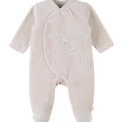 Pyjama velours beige éléphant (6 mois)