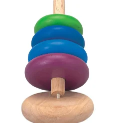 Pyramide en bois anneaux à empiler