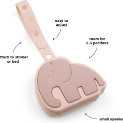 Range sucette en silicone Elphee Rose