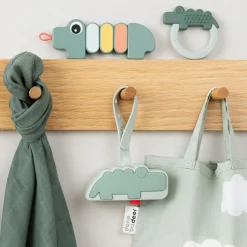 Range sucette en silicone Croco Vert