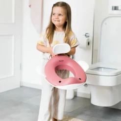 Réducteur de toilette Baleine Rose foncé